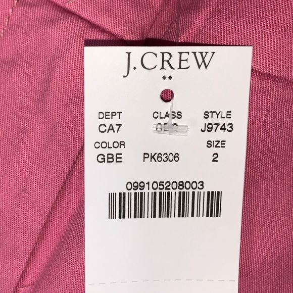 J by J Crew Pink Pants Size 0 , 2 , 4 , 6 , 10 NWT - Picture 3 of 8